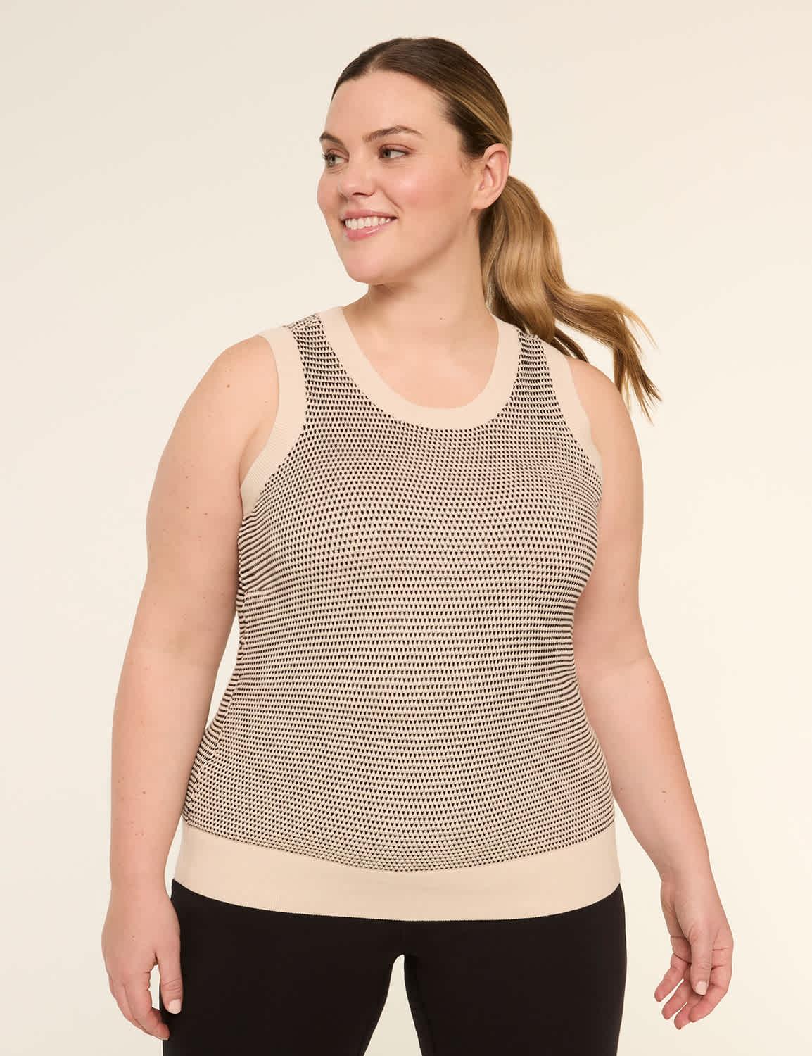 livi textured sweater tank