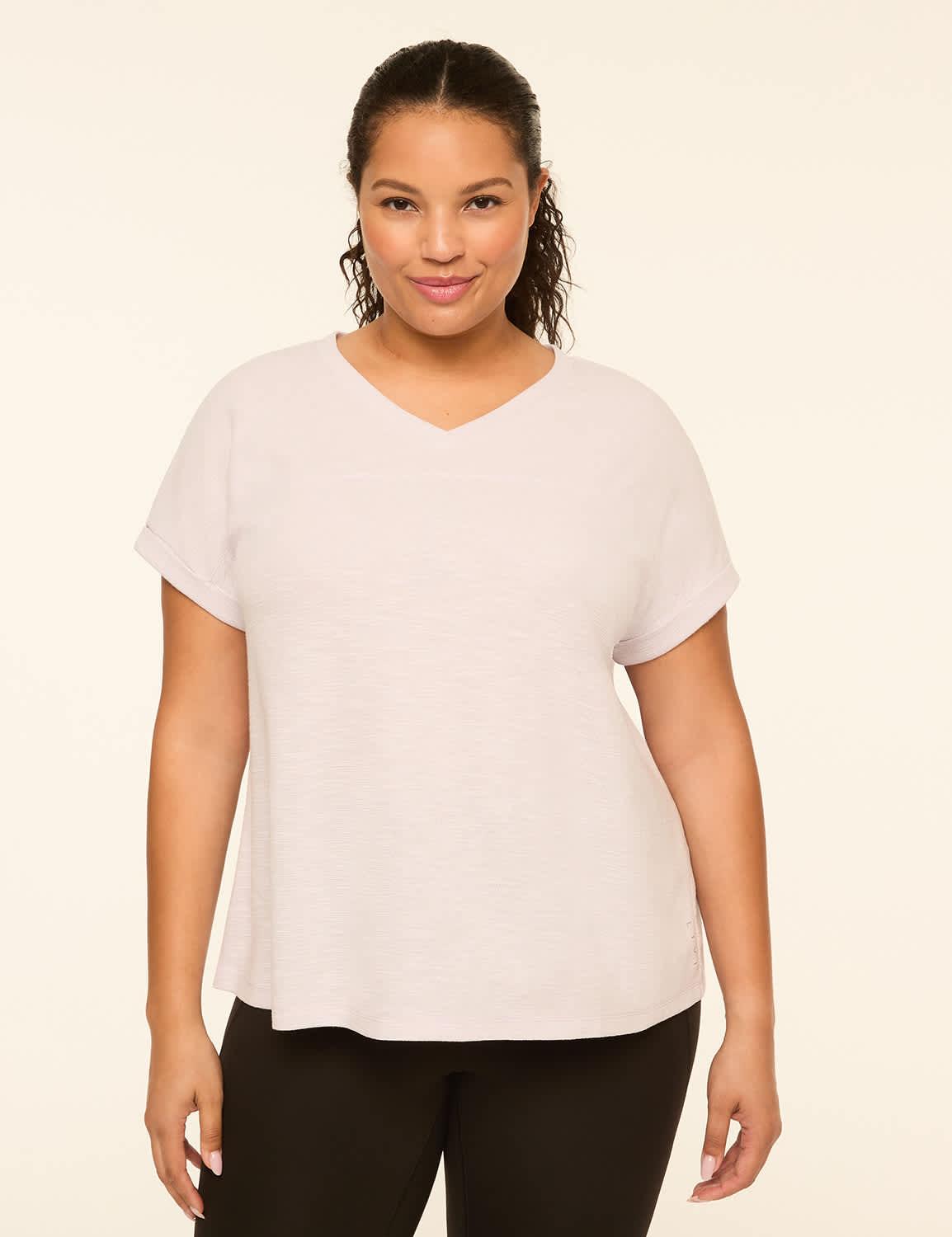 livi textured v-neck top