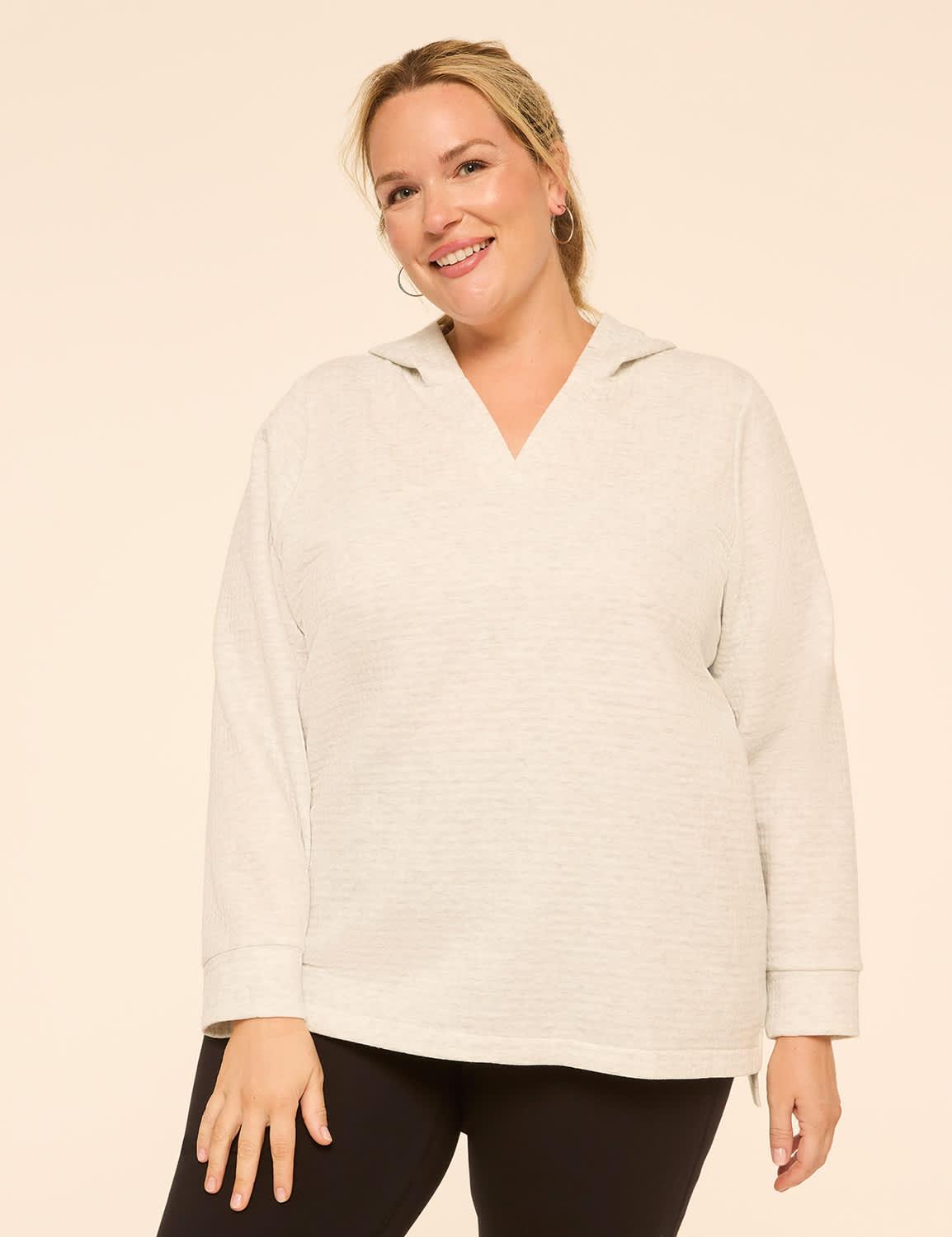 livi waffle knit hoodie