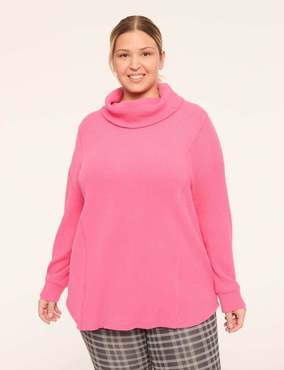 livi waffle textured pullover top