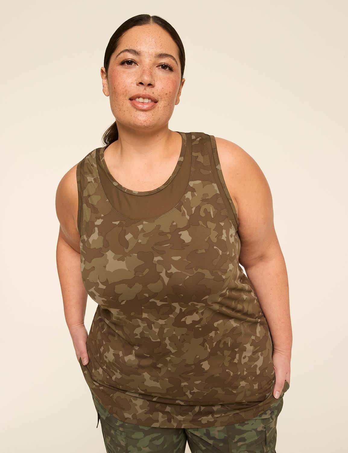 livi wicking crew-neck tank top