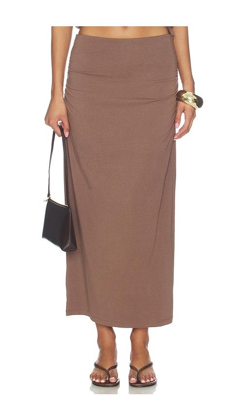 lna calvin skirt in chocolate. - size l (also in m)