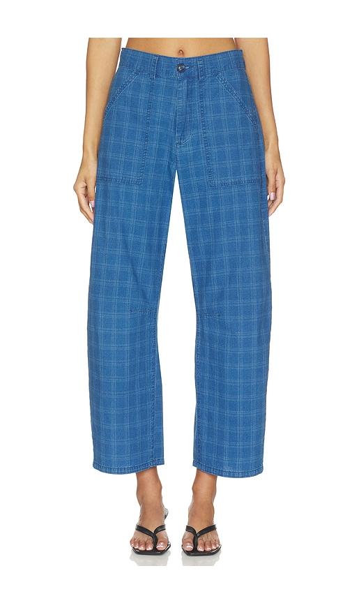 lna cross creek plaid pant in blue. - size l (also in m, s, xs)