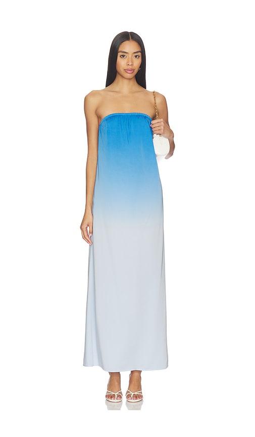 lna ekana dip dye dress in blue. - size m (also in s)