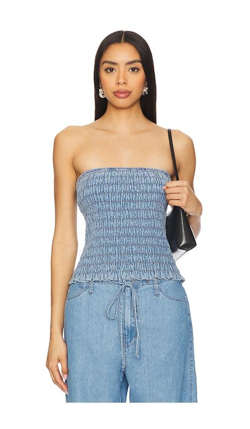 lna gigi tube top in blue. - size l (also in s, xs, m, xl)