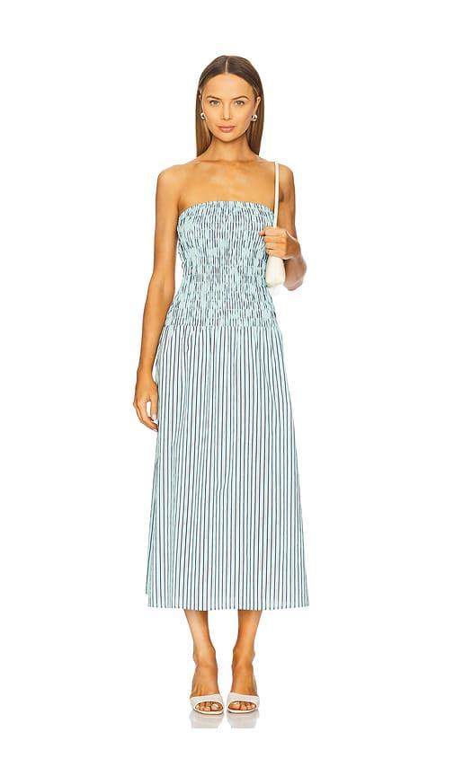 lna kapaia strapless dress in teal. - size l (also in m, xl)