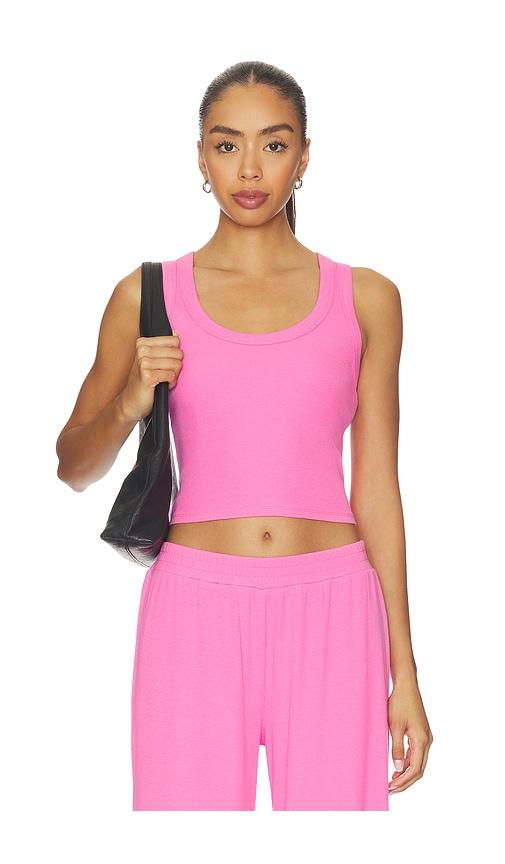 lna kat rib crop tank in pink. - size l (also in s, xs, m, xl)