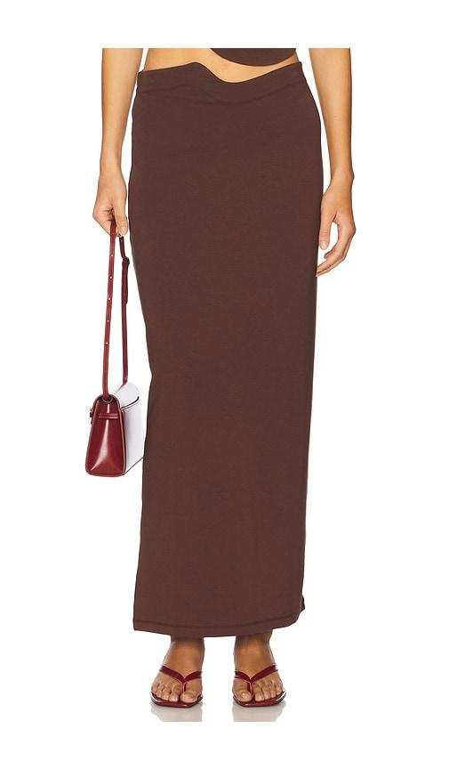 lna naomi skirt in brown. - size l (also in xl)