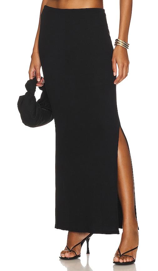 lna steph ribbed skirt in black. - size xl (also in xs)