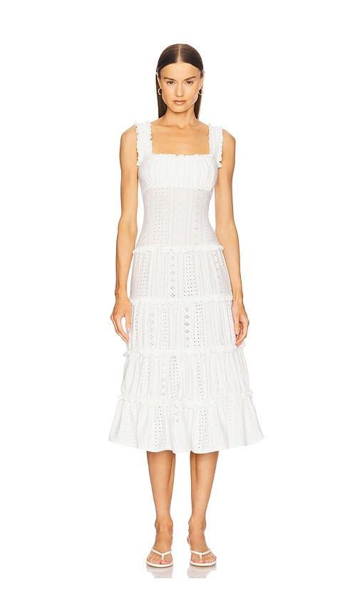 loba carmen midi dress in white. - size m (also in xl)