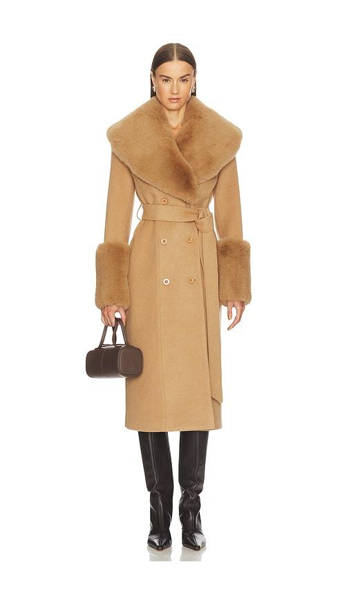 loba charlotte coat in brown. - size l (also in xs, xl)