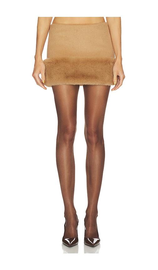 loba chelsea mini skirt in brown. - size l (also in xs, s, m, xl)
