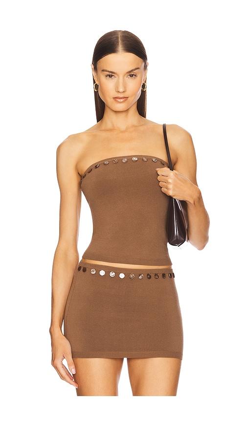 loba clemente tube top in brown. - size l (also in xl)