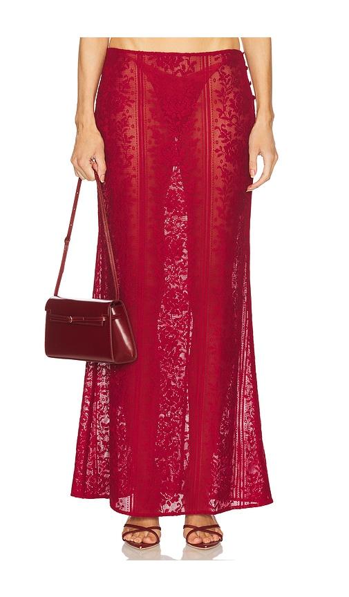 loba laura maxi skirt in burgundy. - size m (also in xl)