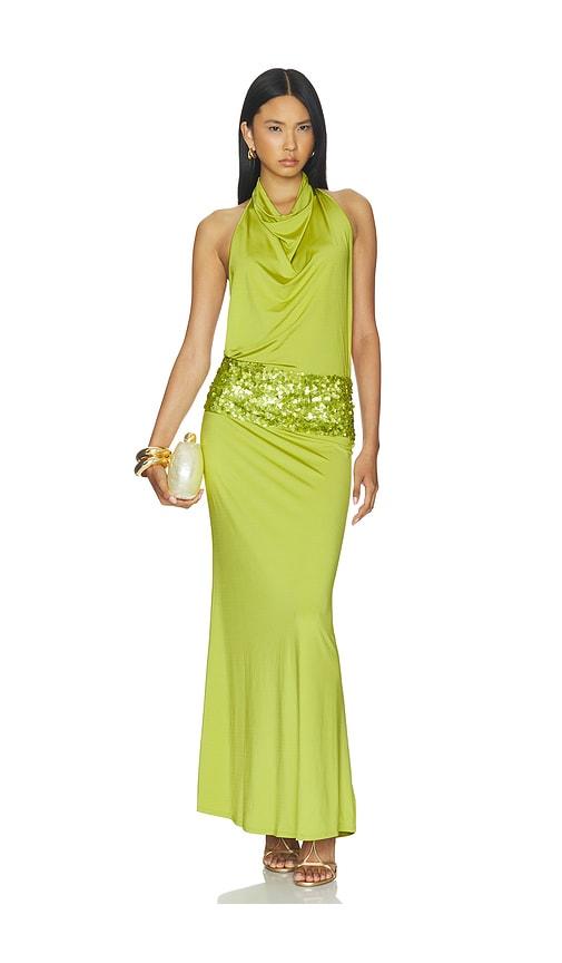 loba marea backless gown in green. - size l (also in xs, xxs, s, m, xl)