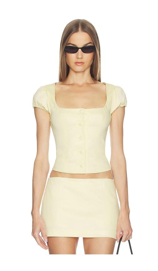 loba rae top in yellow. - size m (also in s, xl, xs)