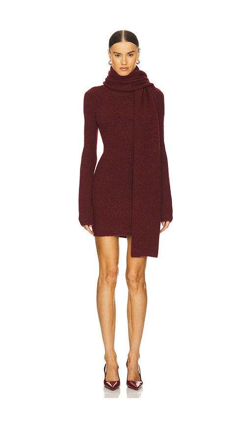 loba soleil scarf dress in burgundy. - size m (also in s, xxs)