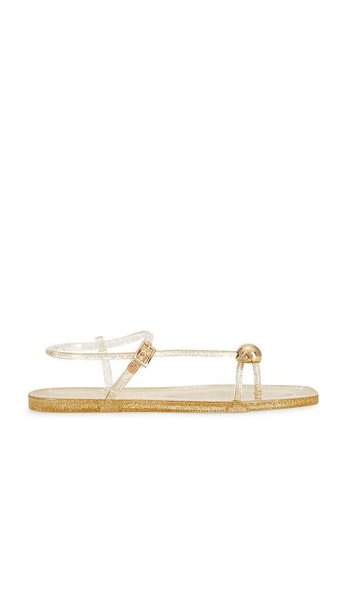 loeffler randall dana strappy jelly sandal in metallic gold. - size 7 (also in 8, 9)