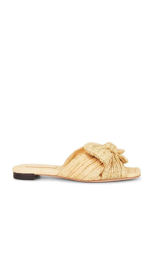 loeffler randall daphne bow slide in beige. - size 6 (also in 6.5, 7, 7.5, 8)