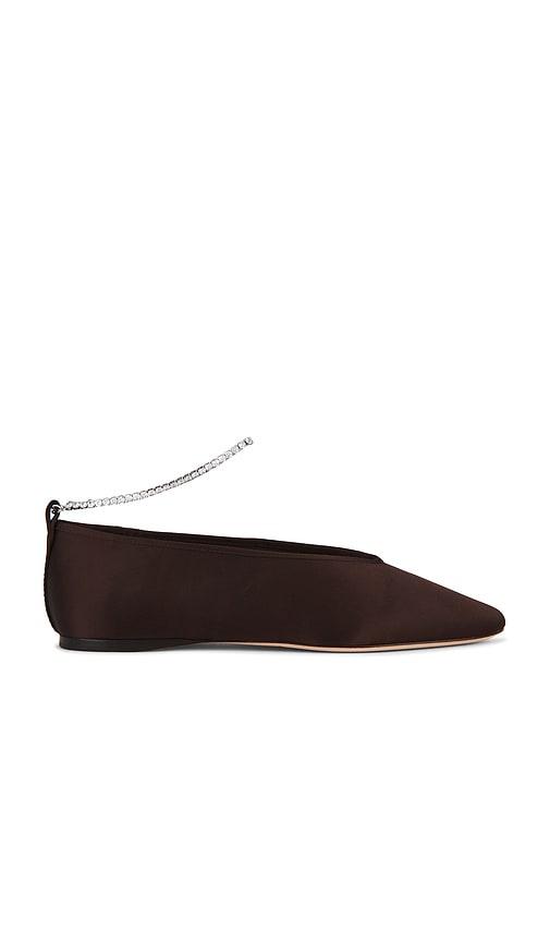 loeffler randall emery crystal ballet flat in brown. - size 7.5 (also in 8, 8.5)