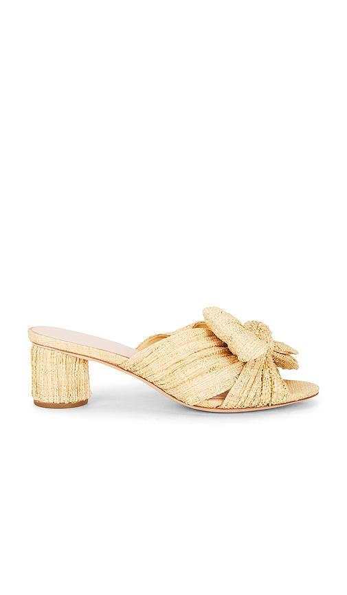 loeffler randall emilia pleated knot mule in beige. - size 10 (also in 6, 6.5, 7, 7.5, 8, 8.5, 9, 9.5)