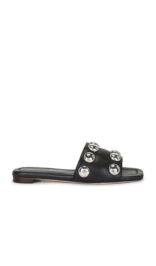 loeffler randall hayes studded flat sandal in black. - size 6 (also in 7, 7.5, 8, 9)