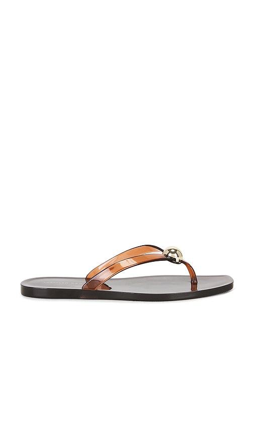 loeffler randall jovie jelly flip flop in brown. - size 5 (also in 7)
