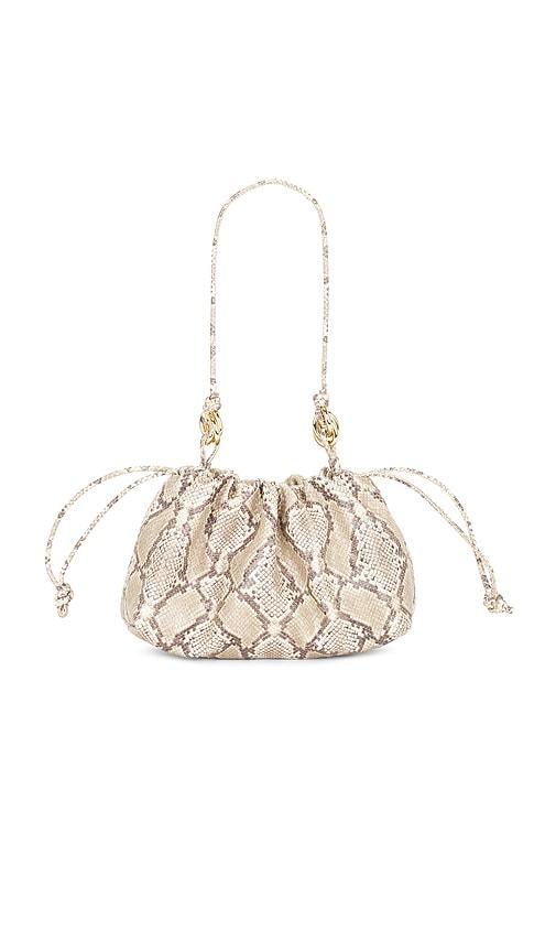 loeffler randall kiri embossed snake leather bag in neutral.