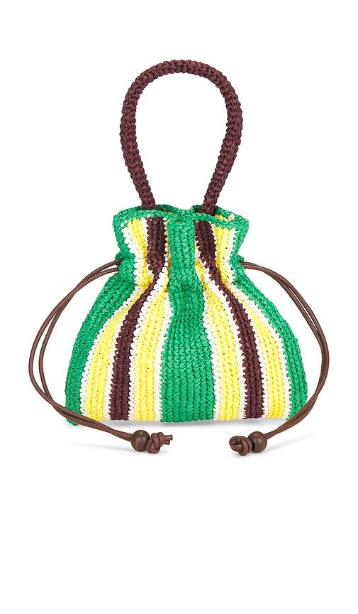 loeffler randall kylie drawstring pouch in multi.