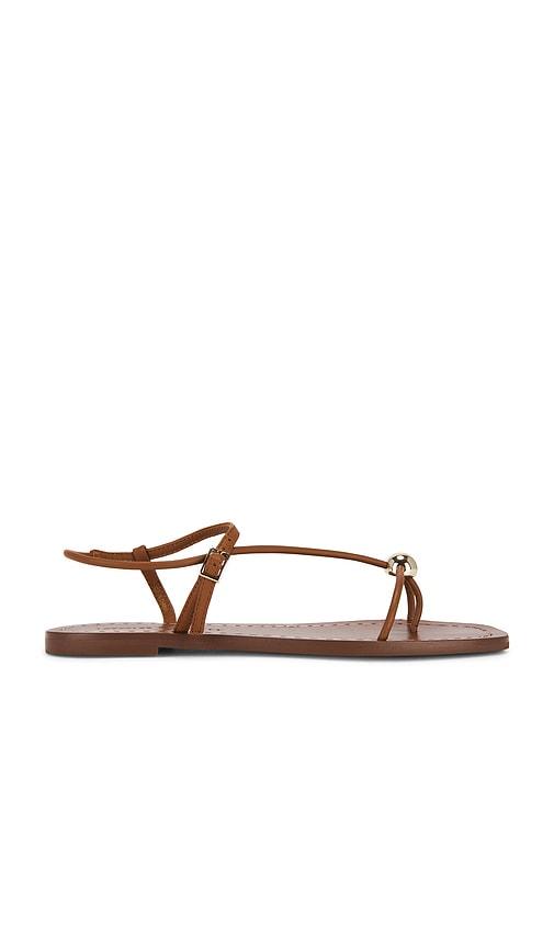 loeffler randall lara strappy flat sandal in brown. - size 7 (also in 7.5, 8, 8.5)