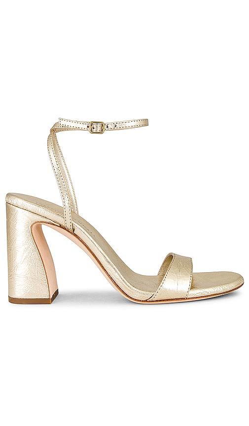loeffler randall malia heeled sandal in metallic gold. - size 10 (also in 8, 8.5)