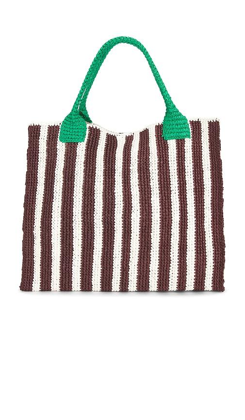 loeffler randall sol crochet beach tote in brown.
