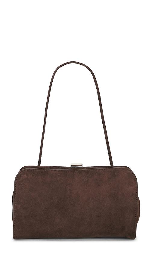 loeffler randall tmoro split suede clutch in brown.