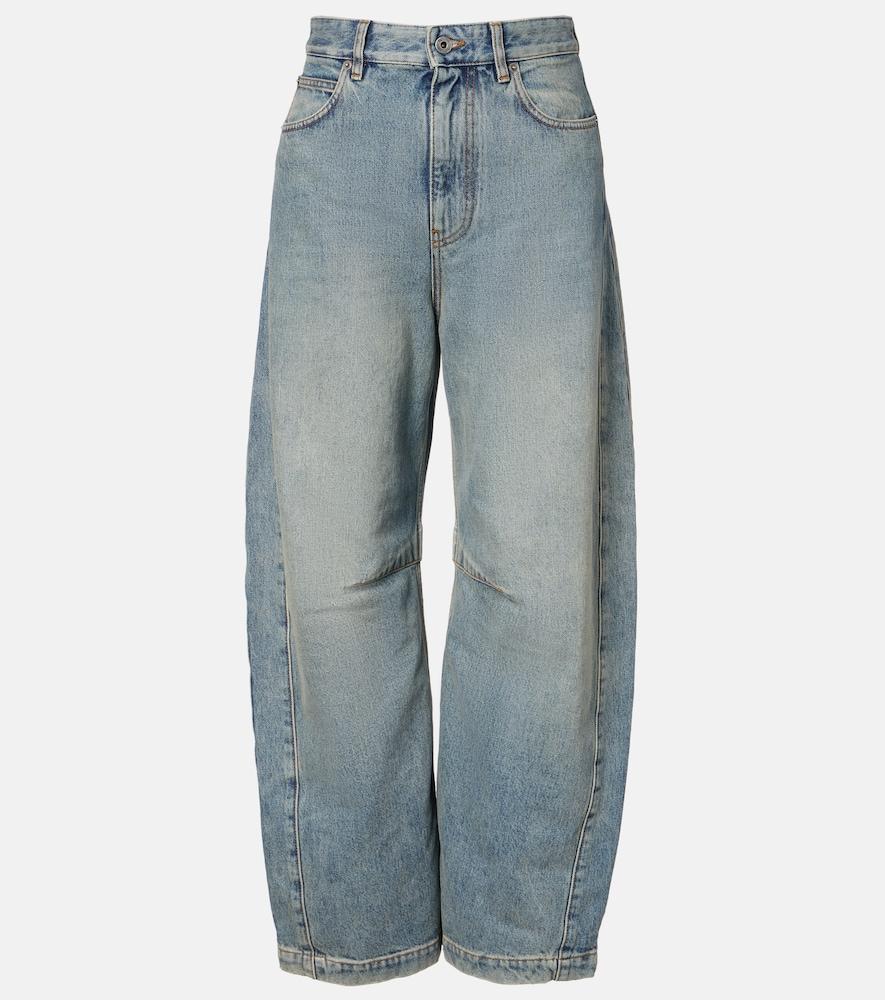 loewe anagram barrel-leg jeans
