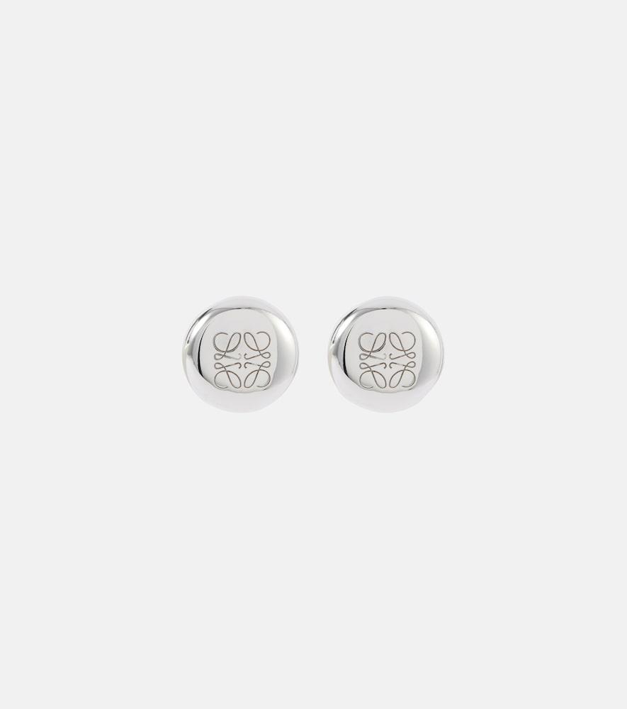 loewe anagram pebble sterling silver stud earrings