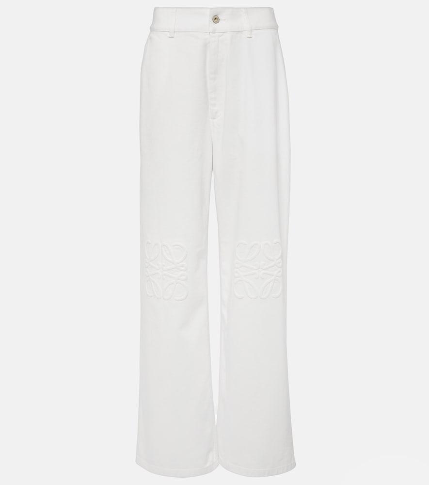 loewe anagram wide-leg jeans