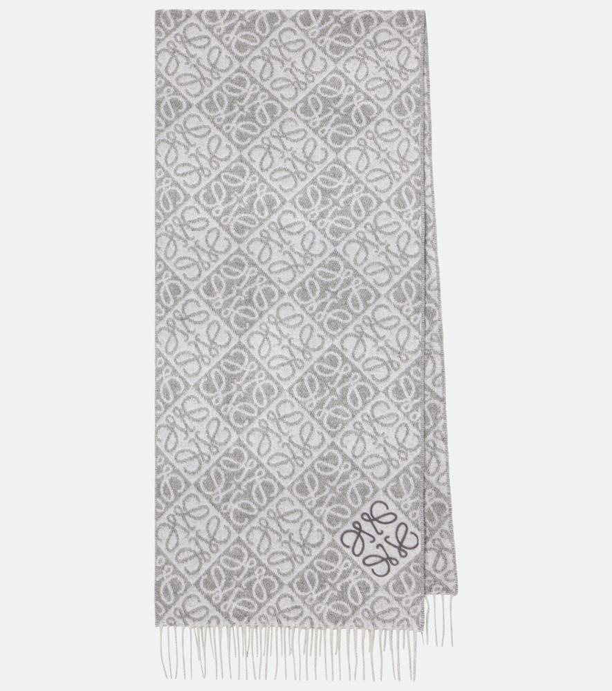 loewe anagram wool and cashmere scarf