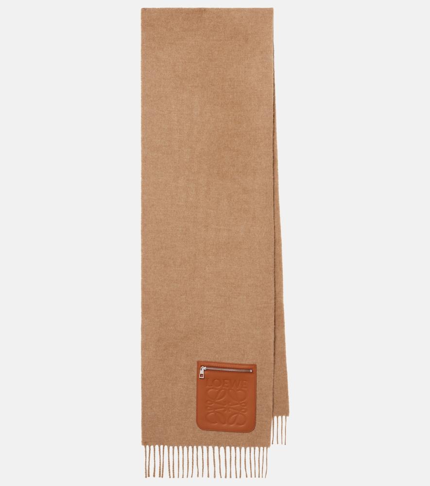 loewe anagram wool and cashmere scarf