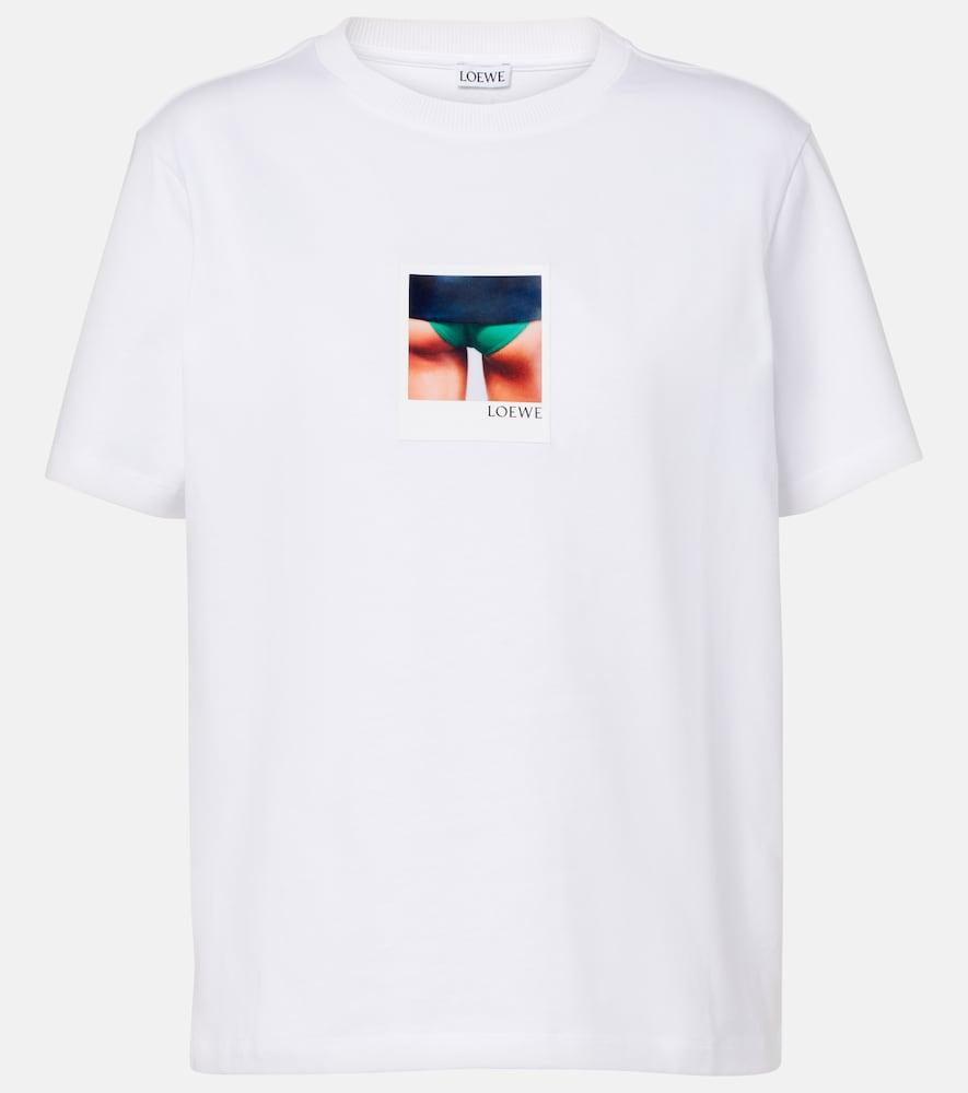 loewe appliqué cotton jersey t-shirt