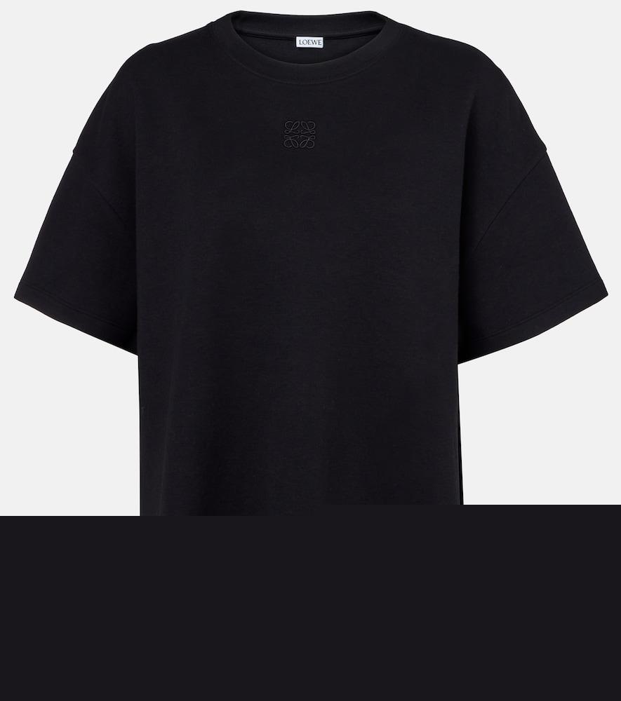 loewe asymmetric cotton-blend t-shirt