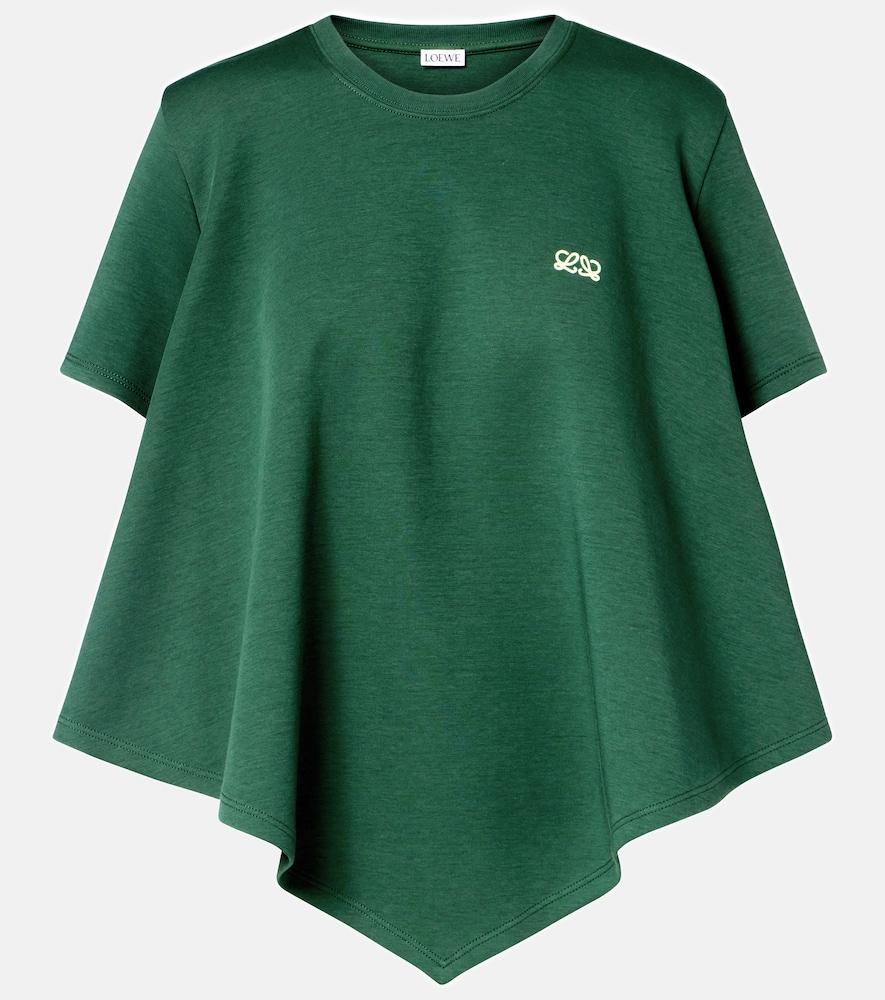 loewe asymmetric cotton-blend top