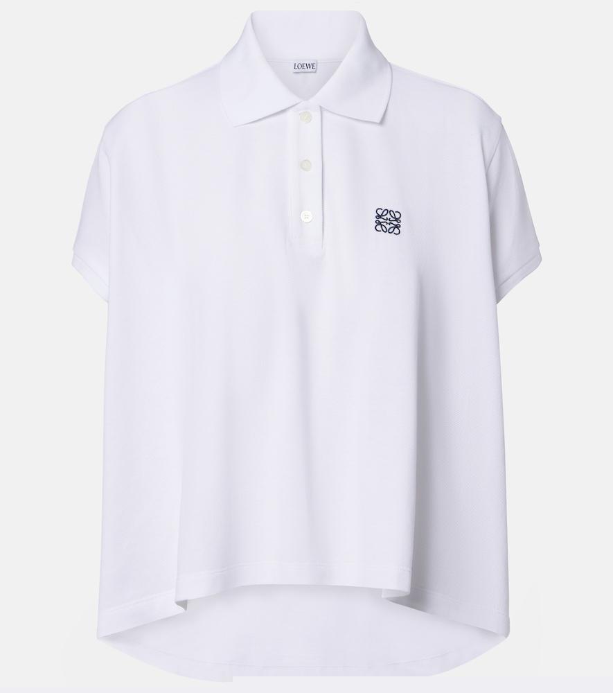 loewe asymmetric cotton piqué polo shirt