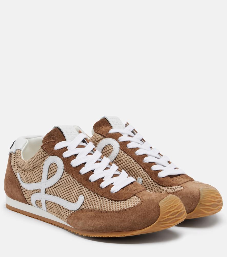 loewe ballet runner 2.0 suede and mesh sneakers