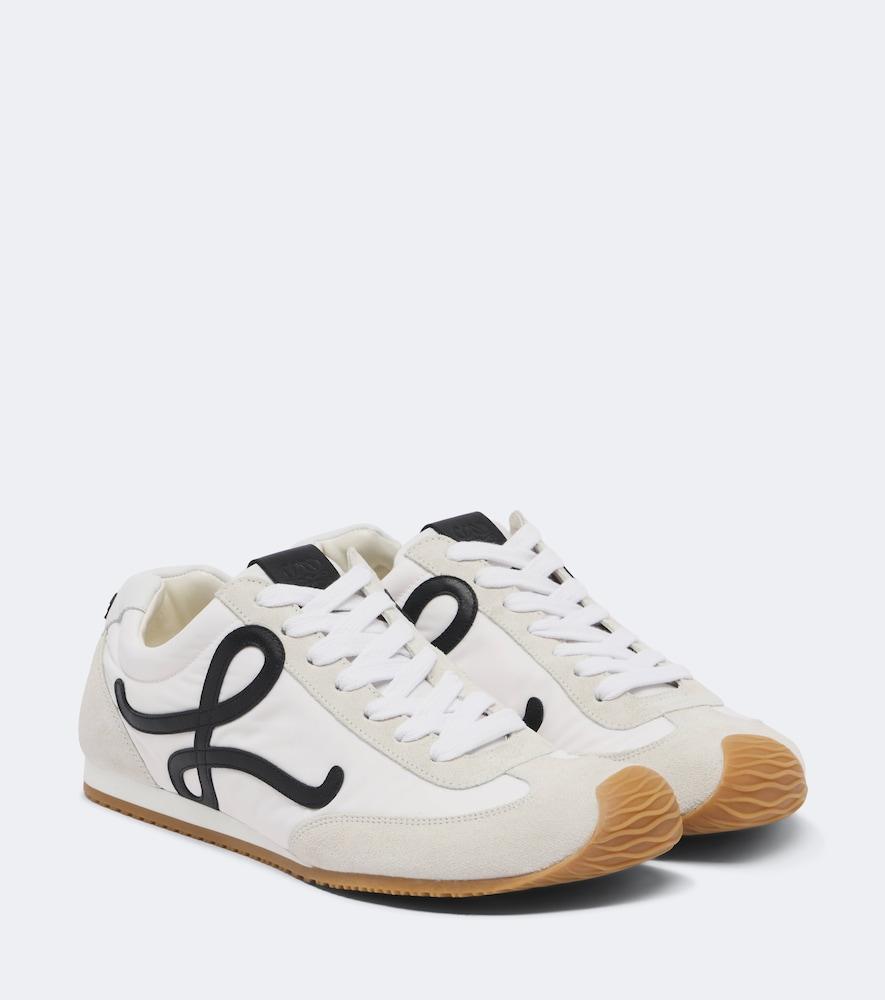 loewe ballet runner 2.0 suede-trimmed sneakers
