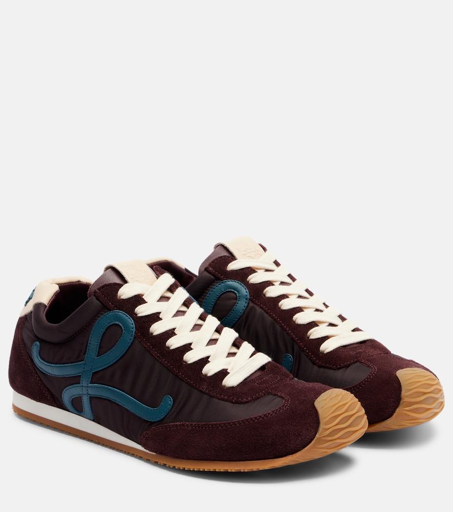 loewe ballet runner 2.0 suede-trimmed sneakers