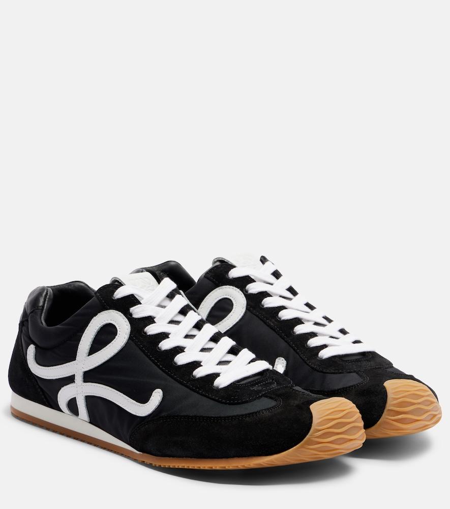 loewe ballet runner 2.0 suede-trimmed sneakers