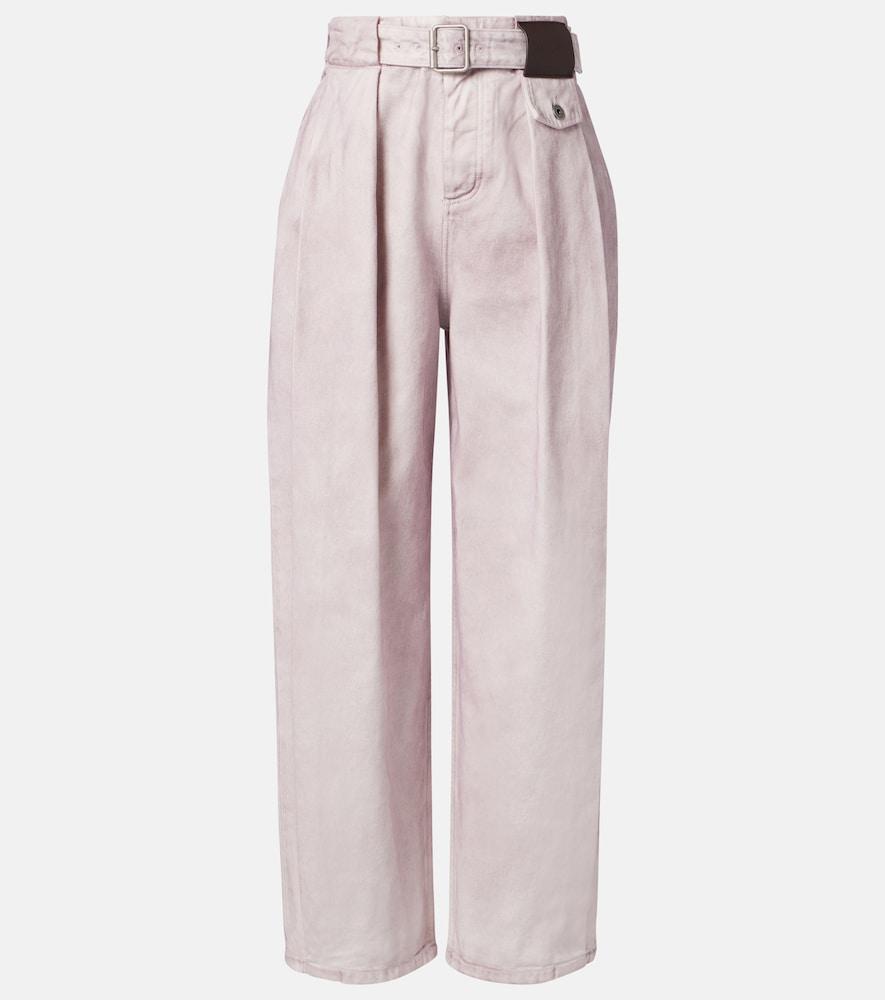 loewe belted wide-leg jeans