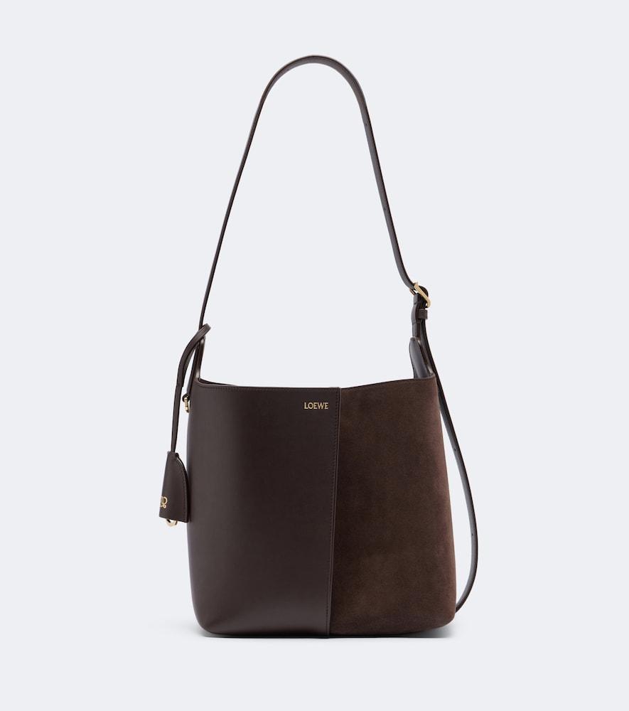 loewe bilbao medium leather bucket bag