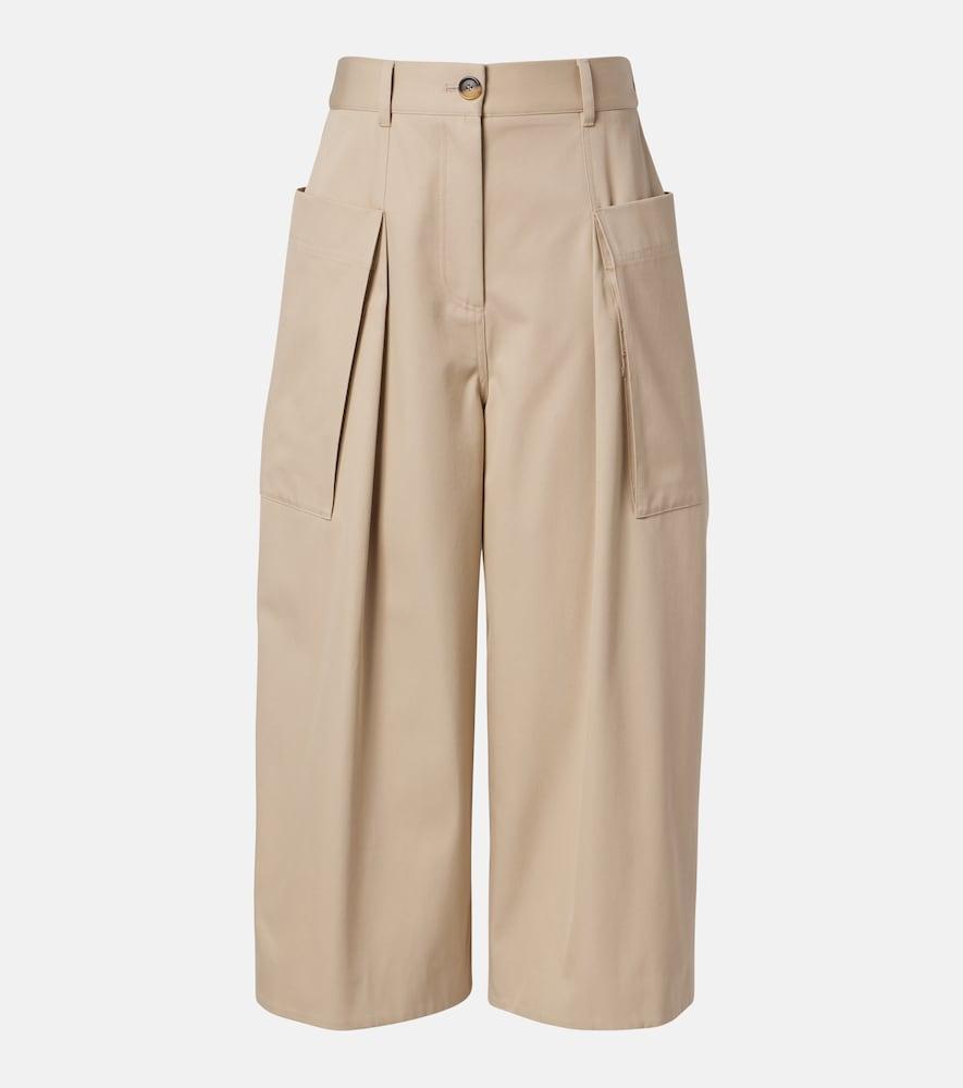 loewe cotton and silk cropped pants