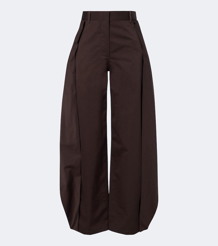 loewe cotton and silk gabardine barrel-leg pants